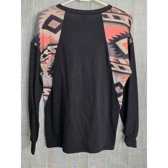 Women's Style U Long Sleeve Top Size S Black Multi-color - Picture 5 of 5